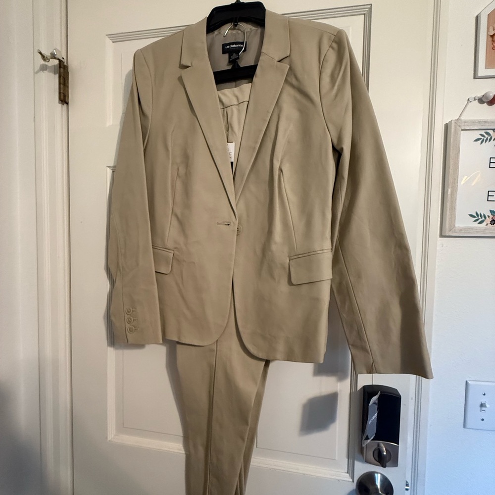 Classic Tan Blazer and Pants Set